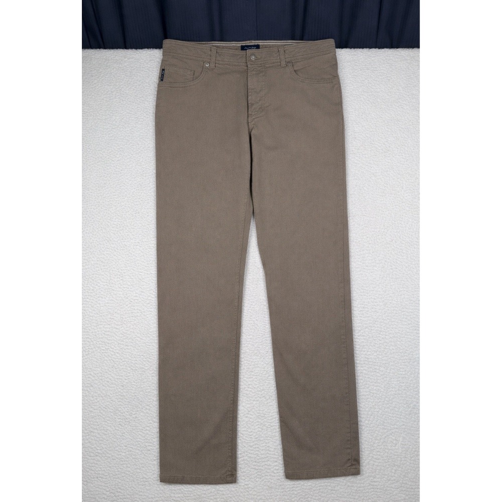 CHRISTIAN BERG Khaki Brown Chino Pants - Men's 36x36 (Fits 36x34)